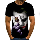 2020 new Cool clown men's T-shirt funny clown face tops 3D printed fashion short-sleeved round neck shirt trendy streetwear
