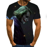 2020 new Cool clown men's T-shirt funny clown face tops 3D printed fashion short-sleeved round neck shirt trendy streetwear