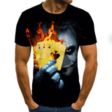 2020 new Cool clown men's T-shirt funny clown face tops 3D printed fashion short-sleeved round neck shirt trendy streetwear