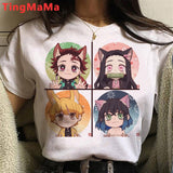 Hot Japanese Anime Demon Slayer Graphic Tees Men Harajuku Cartoon Streetwear Kimetsu No Yaiba Funny T Shirt Unisex T-shirt Male
