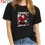 Hot Japanese Anime Demon Slayer Graphic Tees Men Harajuku Cartoon Streetwear Kimetsu No Yaiba Funny T Shirt Unisex T-shirt Male
