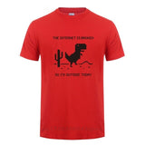 The Internet Is Broken Web Page Computer Dinosaur T-shirt Funny Birthday Gift For Men Boyfriend Husband Programmer Geek T Shirts