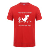 The Internet Is Broken Web Page Computer Dinosaur T-shirt Funny Birthday Gift For Men Boyfriend Husband Programmer Geek T Shirts