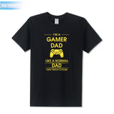 2021 Summer Dresses For Men's Clothing I'm A Gamer Dad Fathers DAY Gift Printed T-Shirt Gaming O-Neck Tee Tops Plus Size