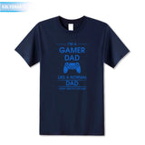 2021 Summer Dresses For Men's Clothing I'm A Gamer Dad Fathers DAY Gift Printed T-Shirt Gaming O-Neck Tee Tops Plus Size