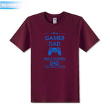 2021 Summer Dresses For Men's Clothing I'm A Gamer Dad Fathers DAY Gift Printed T-Shirt Gaming O-Neck Tee Tops Plus Size