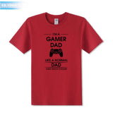 2021 Summer Dresses For Men's Clothing I'm A Gamer Dad Fathers DAY Gift Printed T-Shirt Gaming O-Neck Tee Tops Plus Size