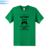 2021 Summer Dresses For Men's Clothing I'm A Gamer Dad Fathers DAY Gift Printed T-Shirt Gaming O-Neck Tee Tops Plus Size
