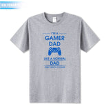 2021 Summer Dresses For Men's Clothing I'm A Gamer Dad Fathers DAY Gift Printed T-Shirt Gaming O-Neck Tee Tops Plus Size