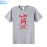 2021 Summer Dresses For Men's Clothing I'm A Gamer Dad Fathers DAY Gift Printed T-Shirt Gaming O-Neck Tee Tops Plus Size