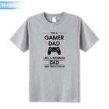 2021 Summer Dresses For Men's Clothing I'm A Gamer Dad Fathers DAY Gift Printed T-Shirt Gaming O-Neck Tee Tops Plus Size