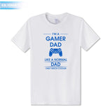 2021 Summer Dresses For Men's Clothing I'm A Gamer Dad Fathers DAY Gift Printed T-Shirt Gaming O-Neck Tee Tops Plus Size