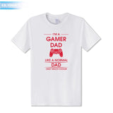 2021 Summer Dresses For Men's Clothing I'm A Gamer Dad Fathers DAY Gift Printed T-Shirt Gaming O-Neck Tee Tops Plus Size